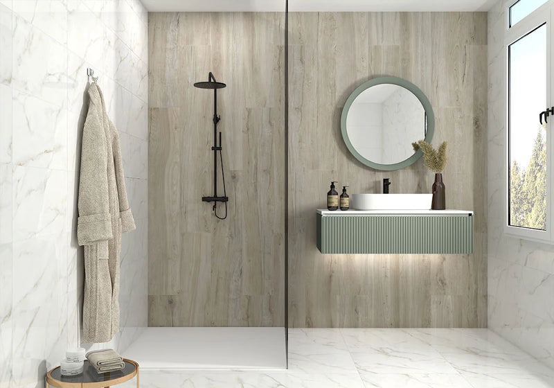 Kaya Calacatta Lucca 3x3 Matte Porcelain Marble Look Mosaic Tile