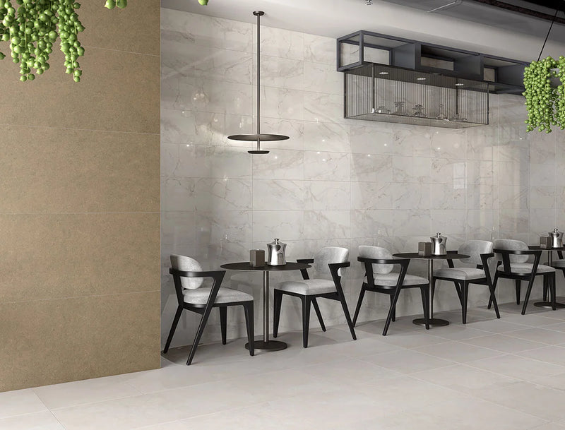 Kaya Calacatta Lucca 3x3 Matte Porcelain Marble Look Mosaic Tile