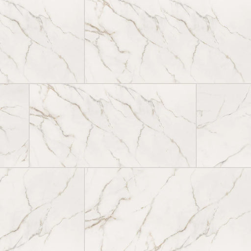 Kaya Calacatta Lucca 24x48 Polished Porcelain Marble Look Floor Tile