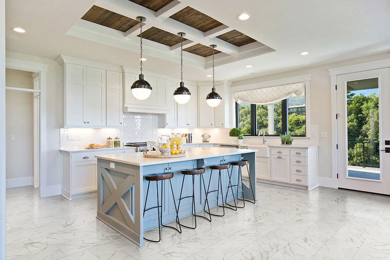 Kaya Calacatta Lucca 3x3 Matte Porcelain Marble Look Mosaic Tile