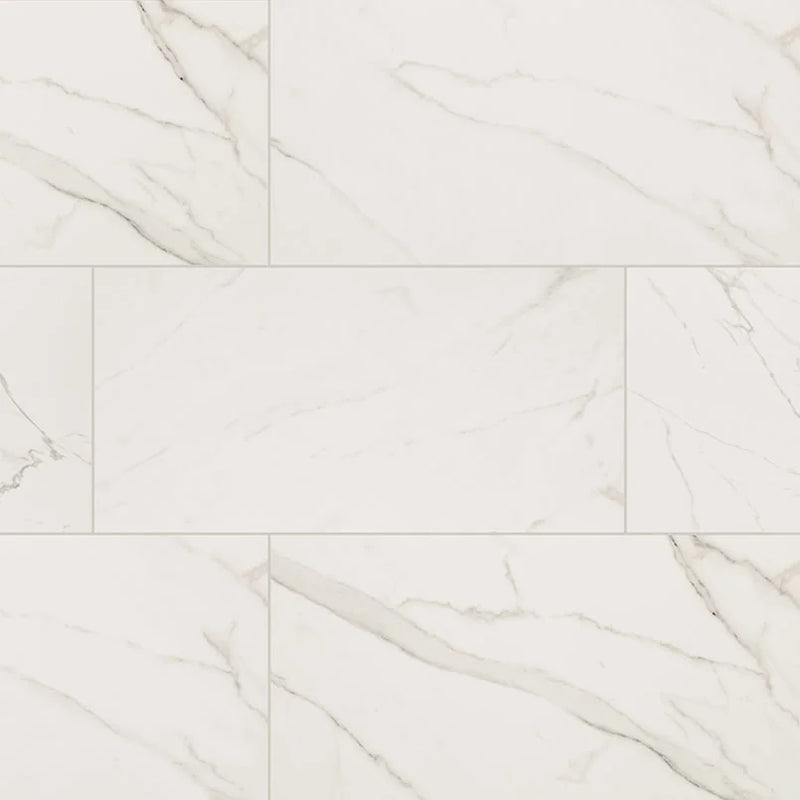 Kaya Calacatta Venato 12x24 Polished Porcelain Marble Look Floor Tile