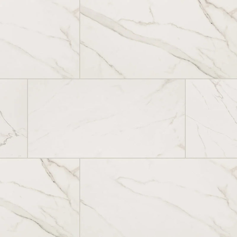 Kaya Calacatta Venato 24x48 Polished Porcelain Marble Look Floor Tile