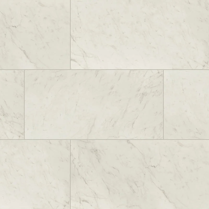 Kaya Carrara Bianco 24x48 Matte Porcelain Marble Look Floor Tile