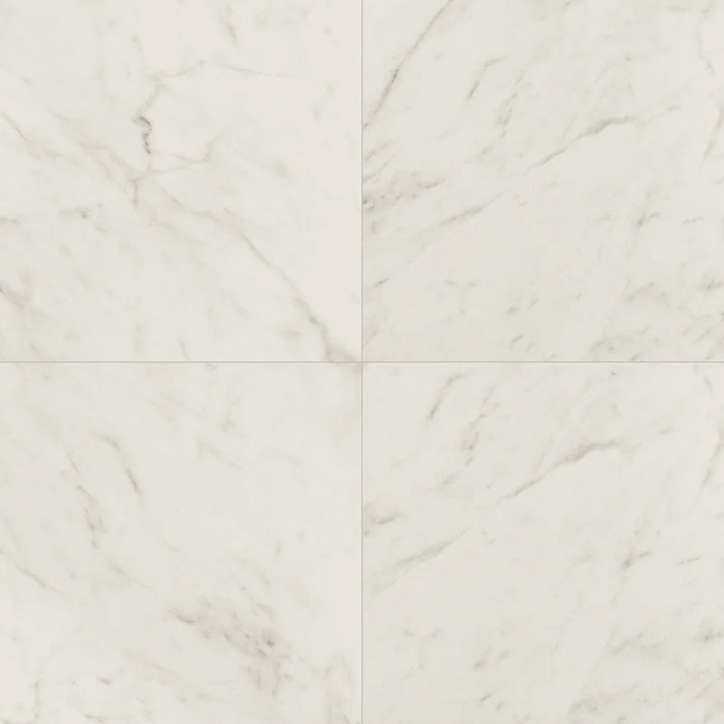 Kaya Carrara Bianco 24x24 Polished Porcelain Marble Look Floor Tile