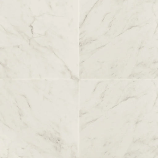 Kaya Carrara Bianco 24x24 Polished Porcelain Marble Look Floor Tile