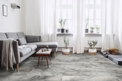 Kaya Onda Gray 12x24 Polished Porcelain Stone Look Floor Tile