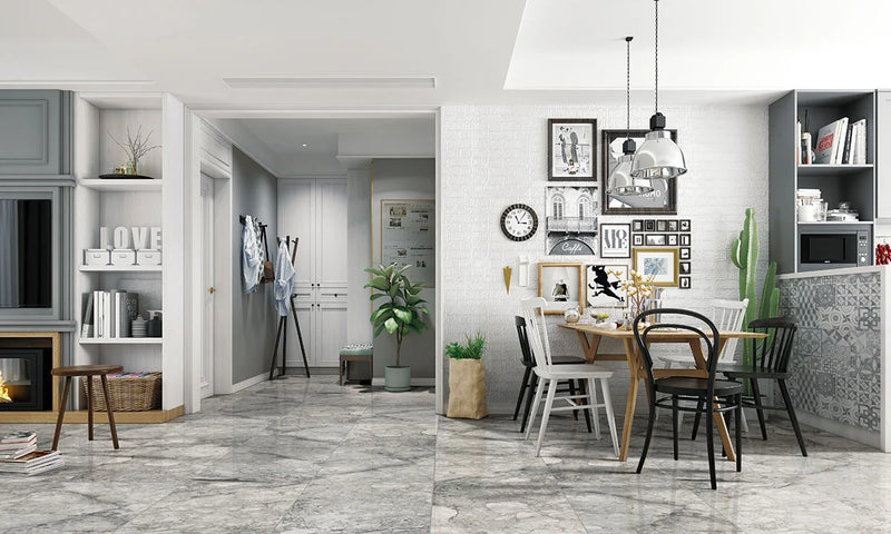 Kaya Onda Gray 24x24 Matte Porcelain Stone Look Floor Tile