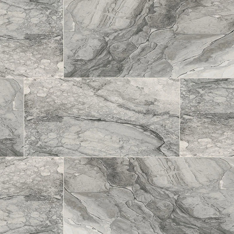 Kaya Onda Gray 24x48 Polished Porcelain Tile