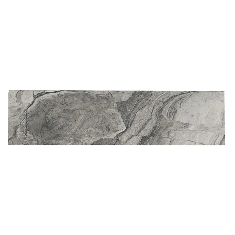 Kaya Onda Gray 3x24 Bullnose Polished Porcelain Trim