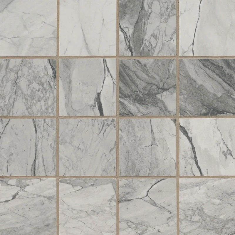 Kaya Onda Gray 3x3 Matte Porcelain Mosaic Tile