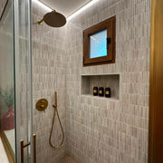 Kit-Kat Ivory 4.5x9.1in. Glossy Ceramic Mosaic