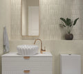 Kit-Kat Ivory 4.5x9.1in. Glossy Ceramic Mosaic