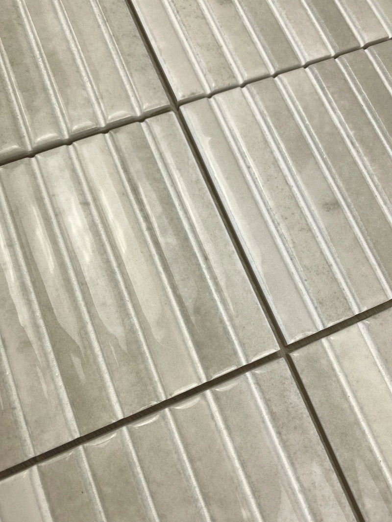 Kit-Kat Ivory 4.5x9.1in. Glossy Ceramic Mosaic