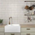 Kit-Kat Snow 4.5x9.1in. Glossy Ceramic Mosaic
