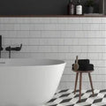 Kit-Kat Snow 4.5x9.1in. Glossy Ceramic Mosaic