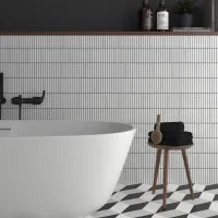 Kit-Kat Snow 4.5x9.1in. Glossy Ceramic Mosaic