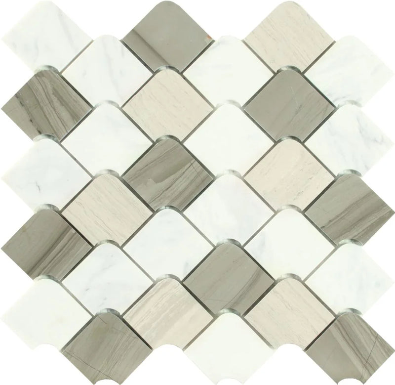 Kontrast 10.63x11.02 Hexagon Glass Mosaic