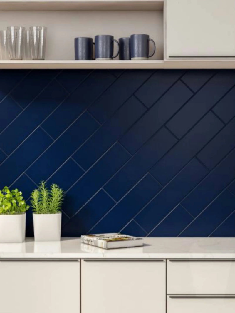 Krea Navy 4x16 Ceramic Tile