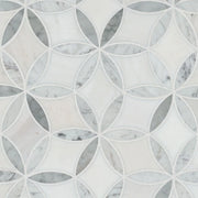 La Fleur Polished Pattern 8mm Marble Mosaic Tile