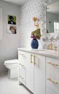 La Fleur Polished Pattern 8mm Marble Mosaic Tile