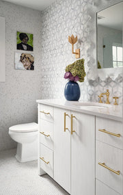 La Fleur Polished Pattern 8mm Marble Mosaic Tile