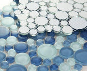 Lady Blue 10.75x10.75 Glass Mosaic