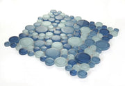 Lady Blue 10.75x10.75 Glass Mosaic