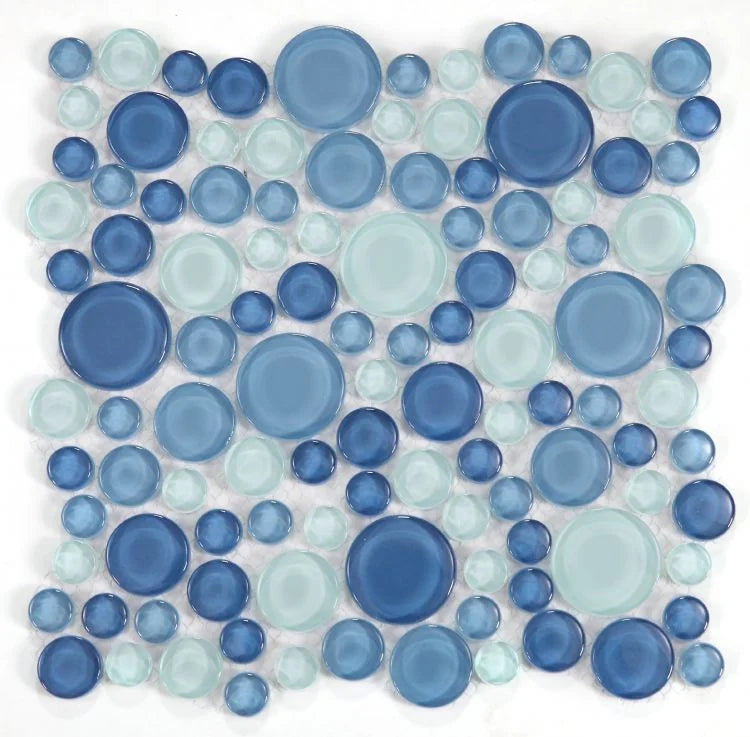 Lady Blue 10.75x10.75 Glass Mosaic