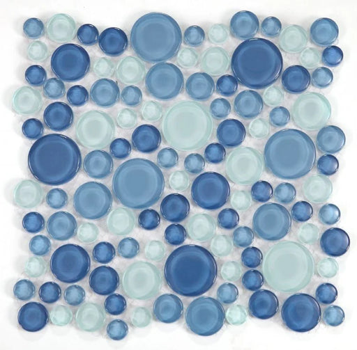 Lady Blue 10.75x10.75 Glass Mosaic