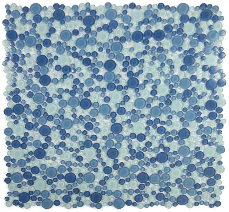 Lady Blue 10.75x10.75 Glass Mosaic
