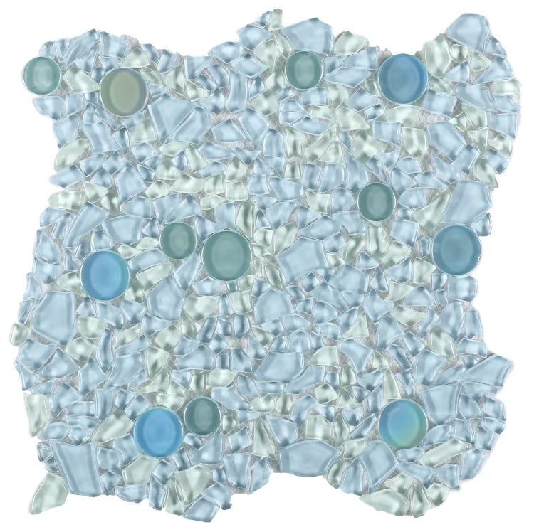 Lady Shimmer Blue 2x2 Glass Mosaic