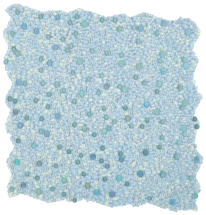 Lady Shimmer Blue 2x2 Glass Mosaic
