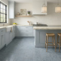Lagos Blue Azul 12x24 Honed Limestone Tile — Kitchen floor