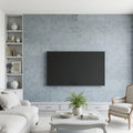 Lagos Blue Azul 12x24 Honed Limestone Tile — Living Room feature wall
