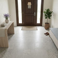Lagos Blue Azul 18x18 Honed Limestone Tile — Foyer floor