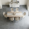 Lagos Blue Azul 24x24 Honed Limestone Tile — Dining Room floor