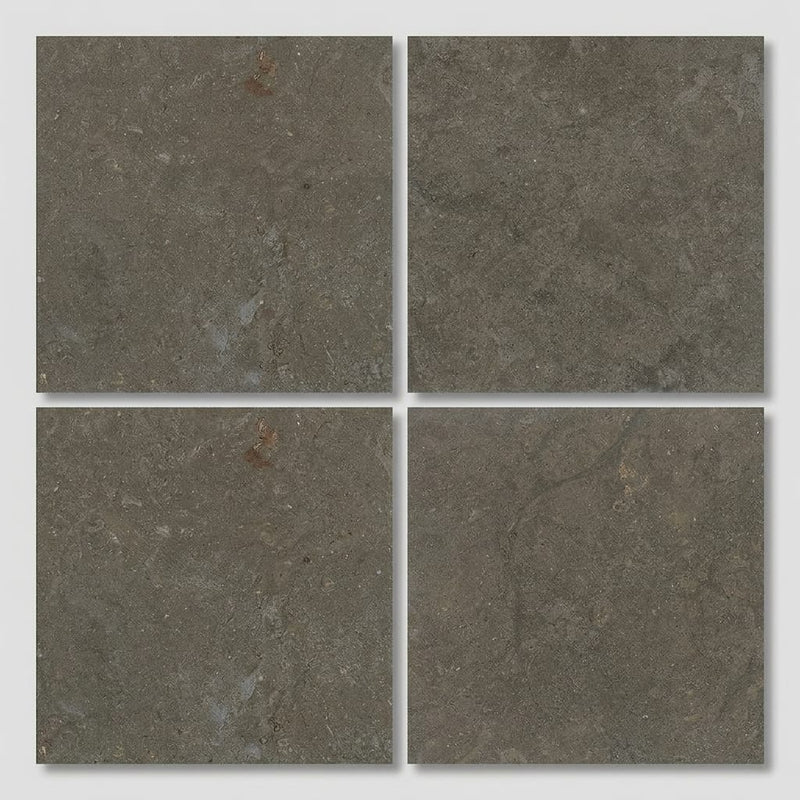 Lagos Blue Limestone Tile 18x18 Honed 3/8 inch close-up