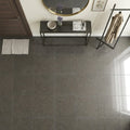 Lagos Blue Limestone Tile 24x24 Honed 3/8 inch — Foyer floor