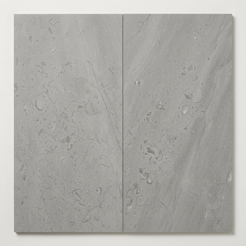 Lagos Blue Nova 18x36 Brushed Limestone Tile close-up