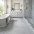 Lagos Blue Nova 18x36 Brushed Limestone Tile — Primary Bath floor