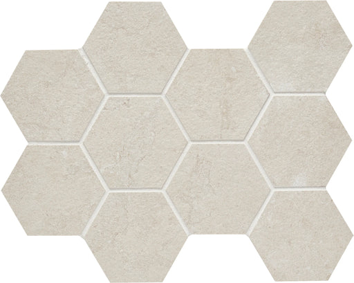 Lagos Ivory 4 Inch Hexagon Porcelain Mosaic