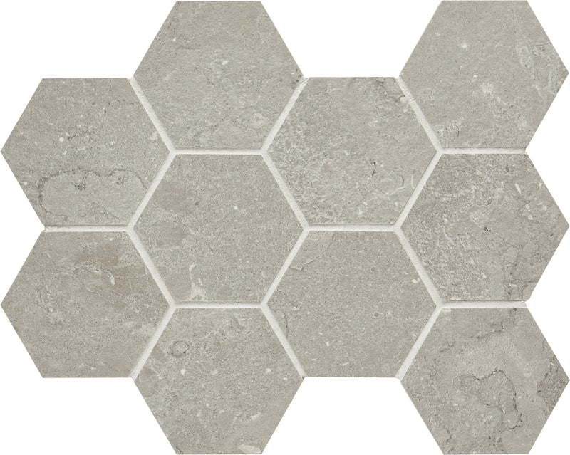 Lagos Mud 4 Inch Hexagon Porcelain Mosaic