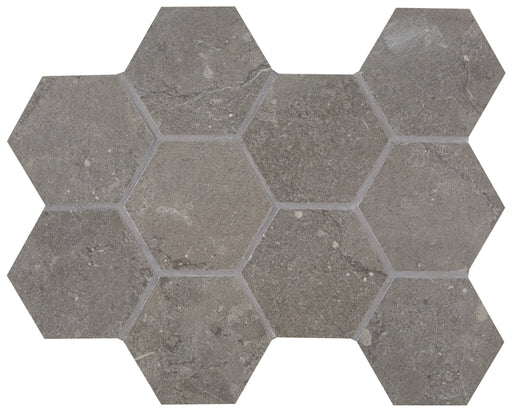 Lagos Mud 4 Inch Hexagon Porcelain Mosaic