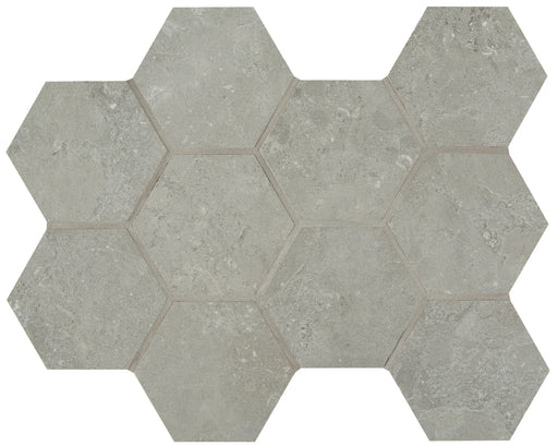 Lagos Concrete 4 Inch Hexagon Porcelain Mosaic