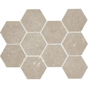 Lagos Sand 4 Inch Hexagon Porcelain Mosaic