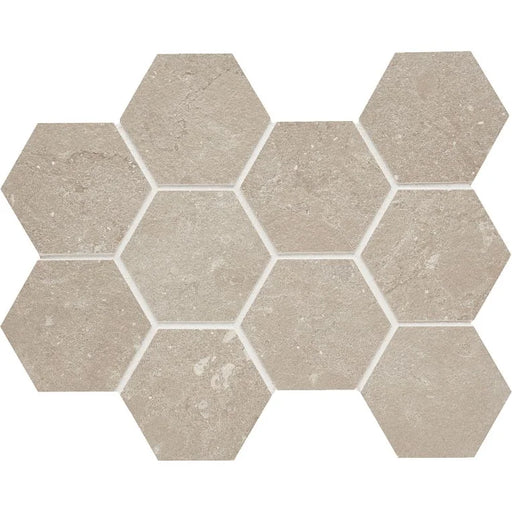 Lagos Sand 4 Inch Hexagon Porcelain Mosaic