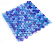 Laguna Ocean Penny Glass Mosaic