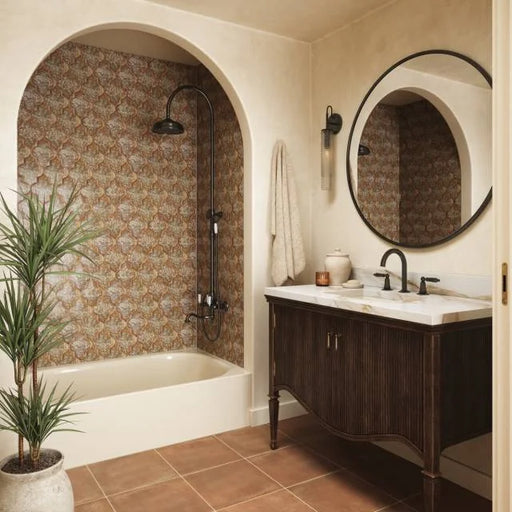 Lantern Ochre 8x3 Gloss Porcelain Tile