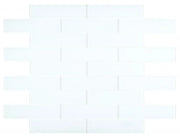 Lucy White 4x16 Glossy Glass Mosaic