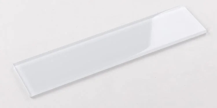Lucy White 4x16 Glossy Glass Mosaic